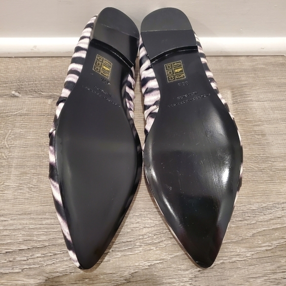 NEW SIGERSON MORRISON Lahela Ruched Ballet Flats Black and White - Picture 6 of 7